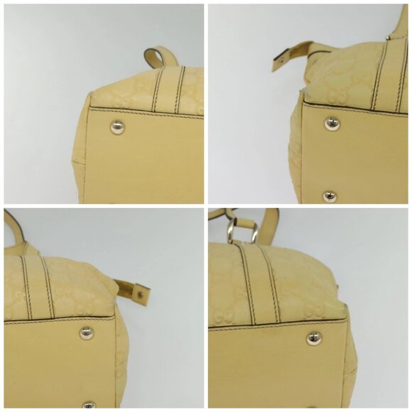 GUCCI GG Canvas Guccissima Abbey Tote Bag Leather Yellow Gold - Picture 15 of 15